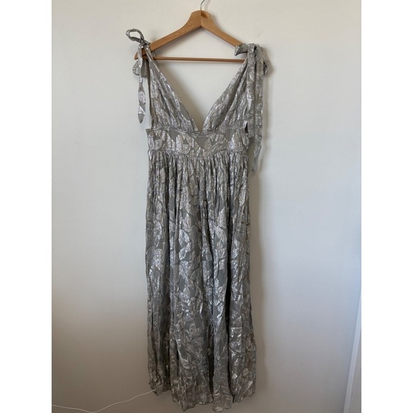 Jen's Pirate Booty Rising Star Monaco Maxi Dress – Silvery Sparkle Size Medium - Picture 2 of 7